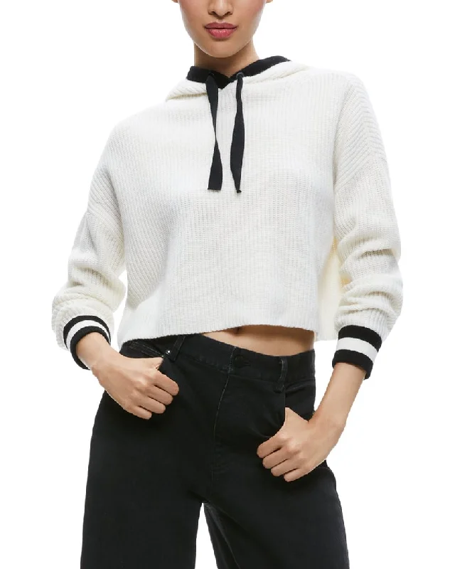 Flash Sale alice + olivia Lumi Wide Cords Wool & Cashmere-Blend Hoodie