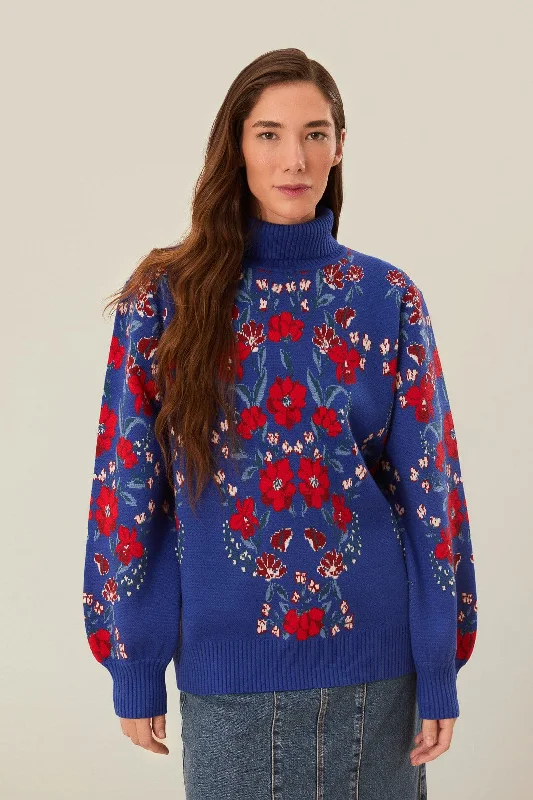 Bold Fashion Butterflower Knit Sweater