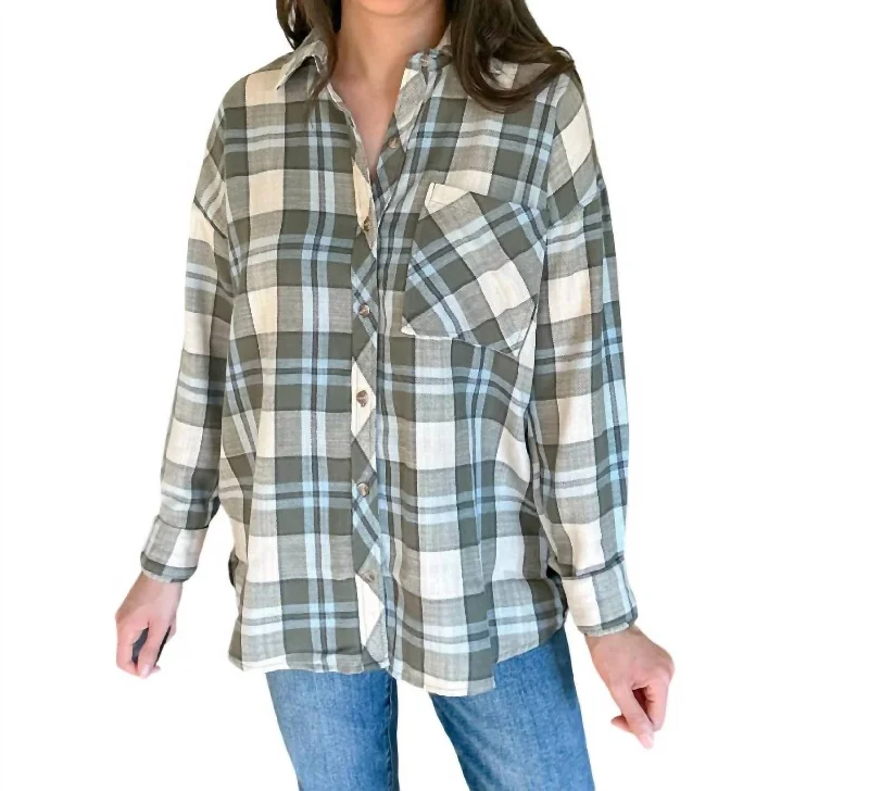 Wardrobe Refresh Alexandra Flannel Shirt In Spruce