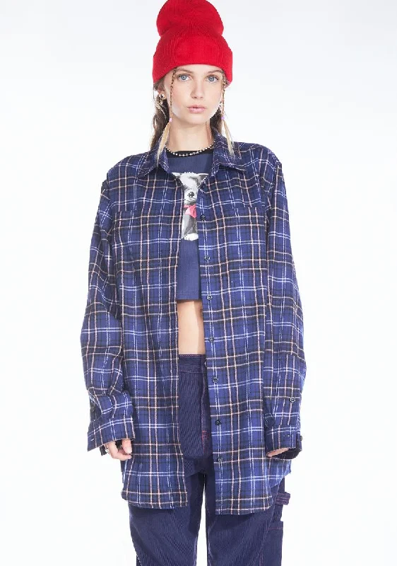 Travel Essentials Navy Miss Nonconformist Flannel Shirt