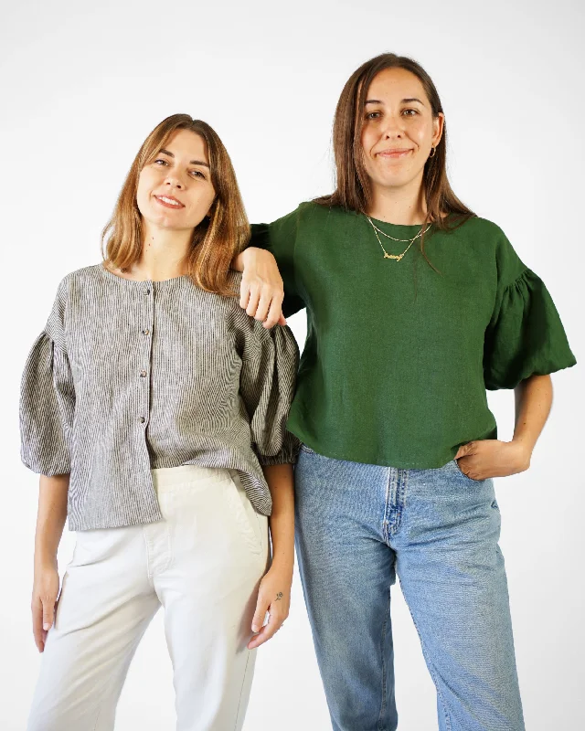 Cozy Chic Promotions Matchy Matchy Perfect Puff Sleeve Top