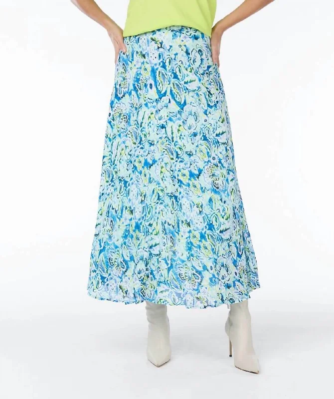 Style Beyond Borders Maxi Print Skirt In Bayside Flower