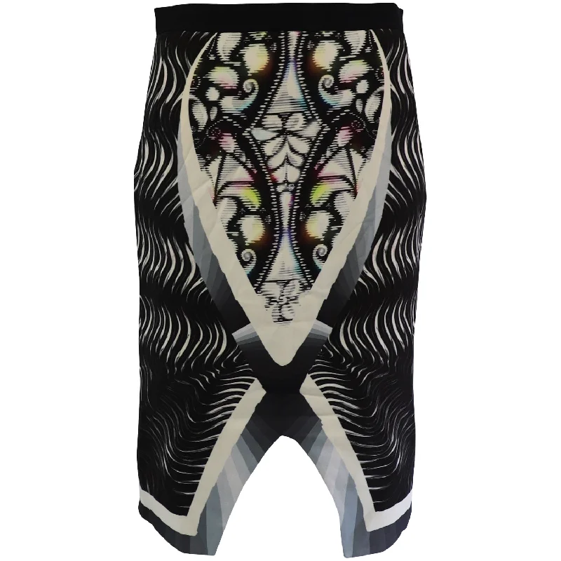 Fashion-Forward Peter Pilotto Eleni Print Skirt in Black Print Viscose