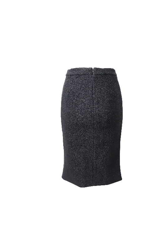 Minimalist Style Proenza Schouler Pencil Skirt in Black Viscose