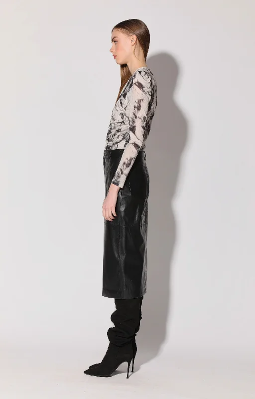 Trendy Styles Selene Skirt, Black - Leather