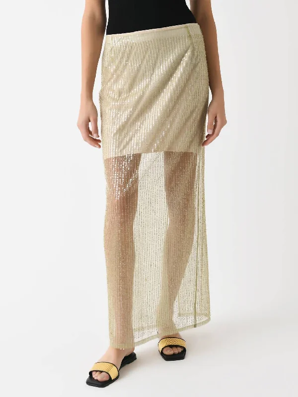 Buy More, Save More Sequin Maxi Skirt In Bog