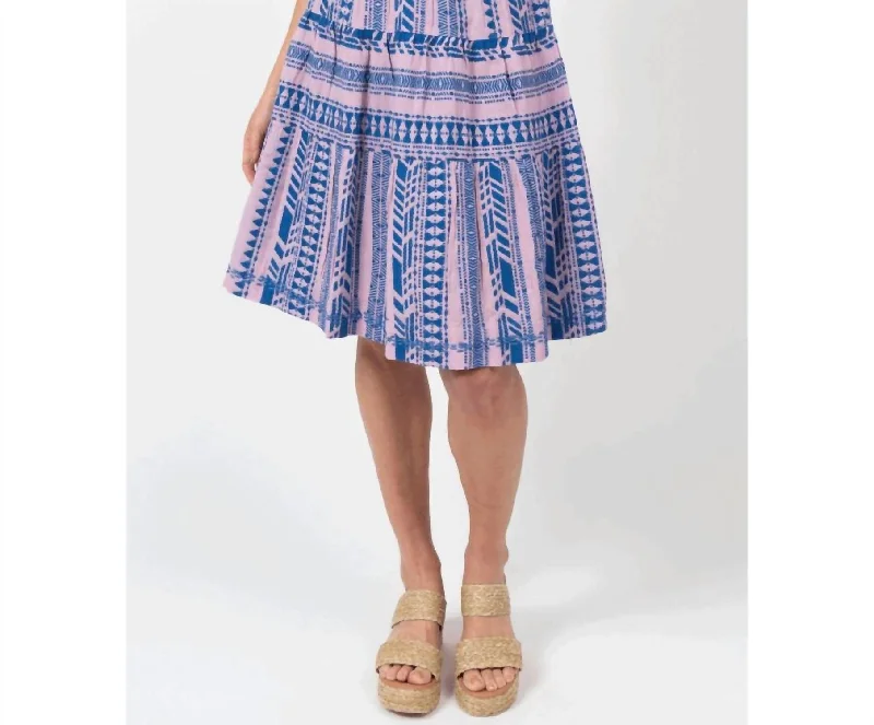 Limited Time Offer Tiered Woven Skirt In Lilac