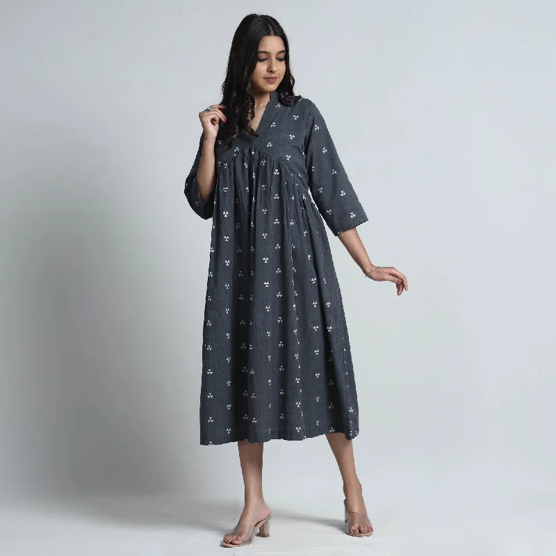 Coastal Beach - Inspired Style Black - Exquisite Jacquard Cotton Dress