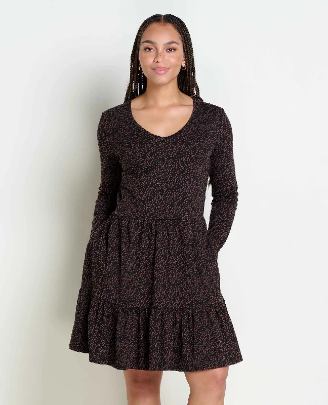 Luxe Layering Marley Tiered Long Sleeve Dress