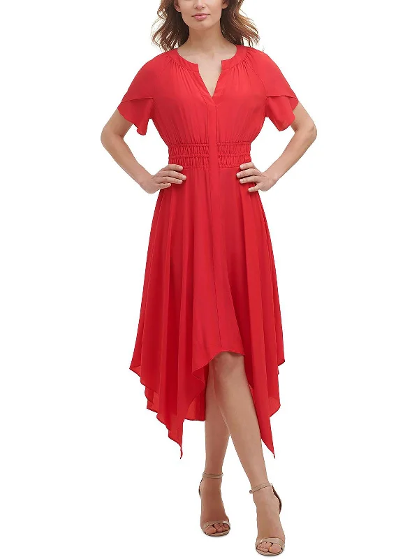 Mega Sale Womens Gathered Mid Calf Midi Dress