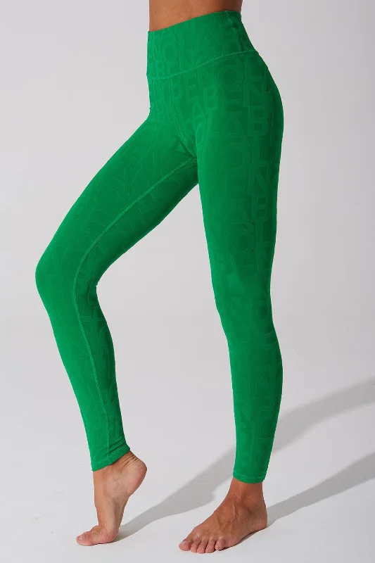 Elevate Your Wardrobe Classic Déese Fleur Legging 3D - Dark Green