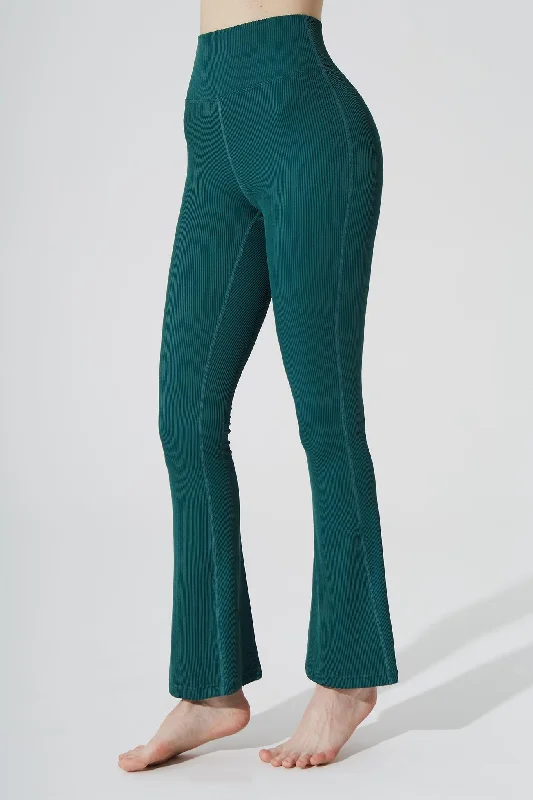 Sophisticated Outfits Evana Flare Ribbed Legging - Botanic