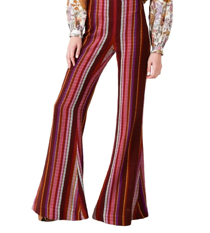 Casual Fashion Farah Berry Flare Pant In Purple