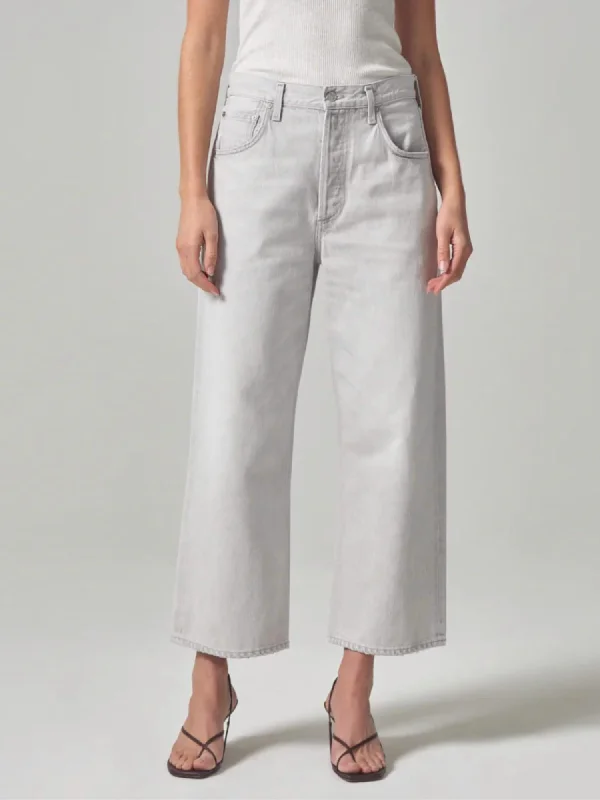 Sophisticated Cut Gaucho Vintage Wide Leg Jeans In Comet Md Grey