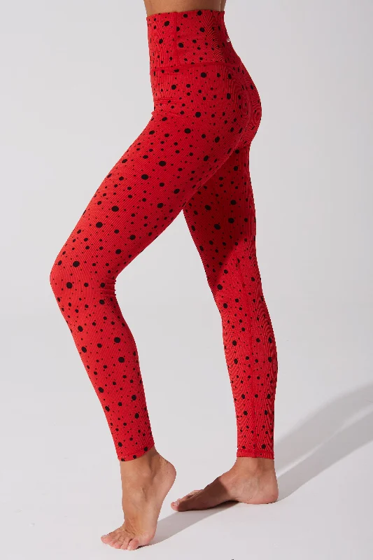 Summer Splash Sale Hafwen Polka Dots Legging - Savvy Red