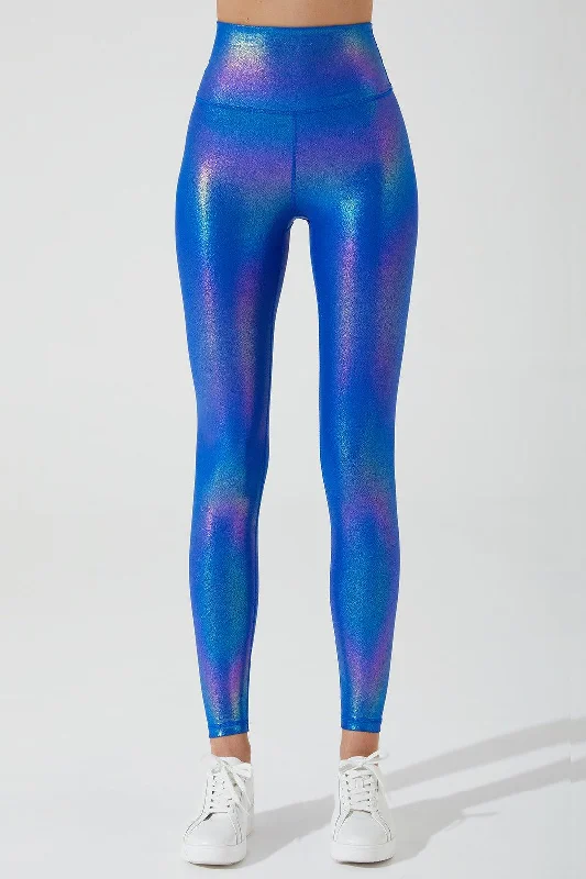 Dreamy Draping Iridescent Legging - Magnetic Blue