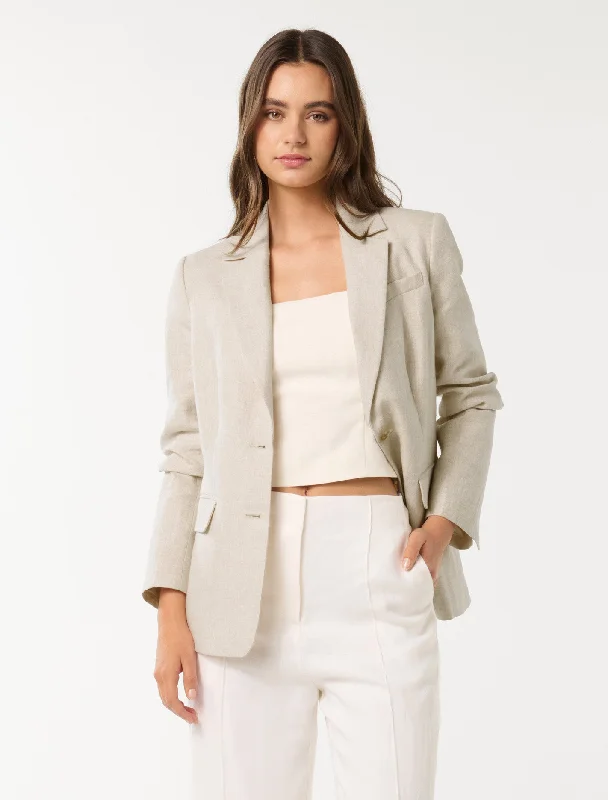 Seasonal Style Discounts Laura Two Button Linen Blazer