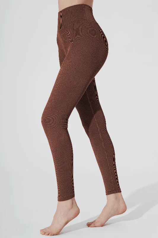 Hot Styles Querida High Waist R Legging - Maroon Choco