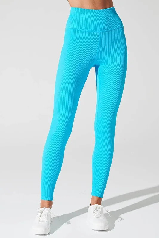 Limited Time Deal Querida High Waist R Legging - Pacific Blue