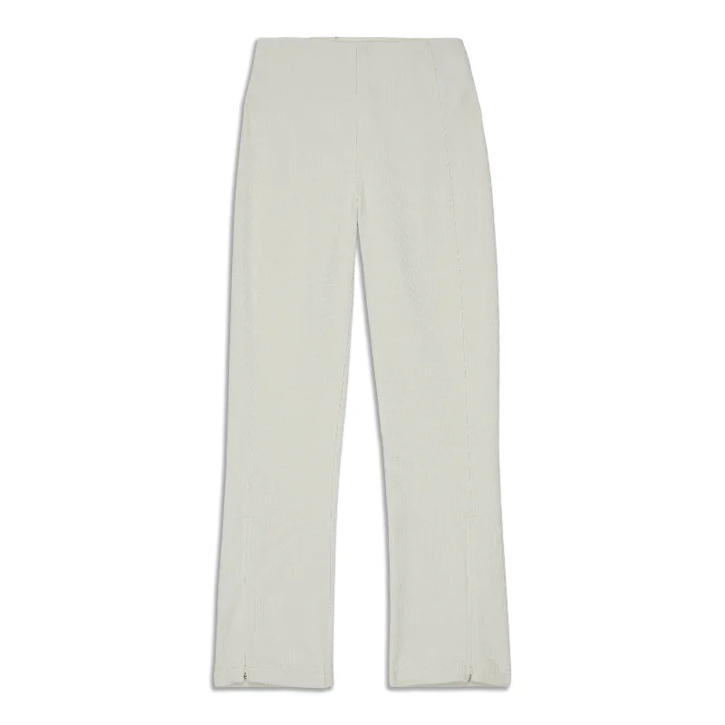 Step Ahead, Lead The Trend Ribbed Softstreme Zip-Leg High-Rise Cropped Pant - Resale