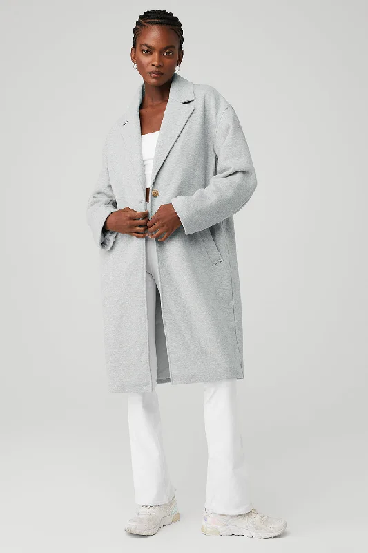 Hot Trends VIP Blazer Trench - Athletic Heather Grey