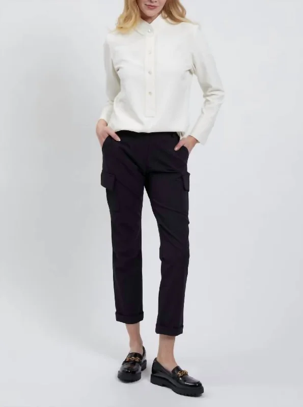 Budget Friendly Women's Cargo Pocket Pant In Black