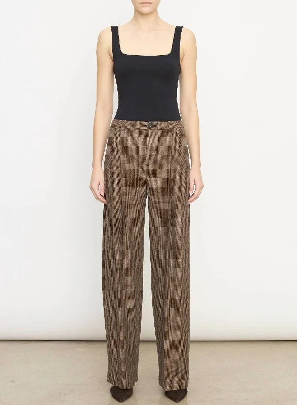 Crazy Discounts, Hurry Up Women's Houndstooth Pant In Black And Camel